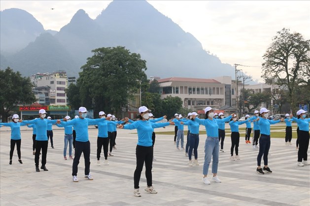 Hà Giang phát động phong trào tập luyện thể dục nâng cao sức khỏe, phòng, chống dịch bệnh