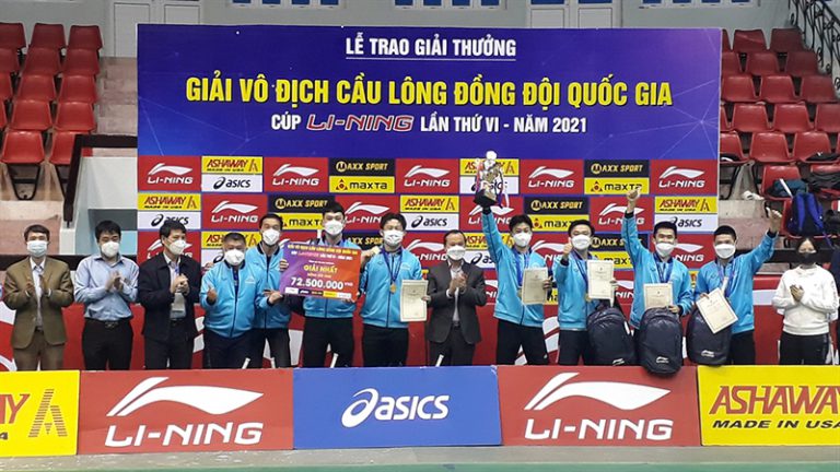 Nam Lâm Đồng và nữ Thái Bình vô địch giải Cầu lông đồng đội quốc gia 2021