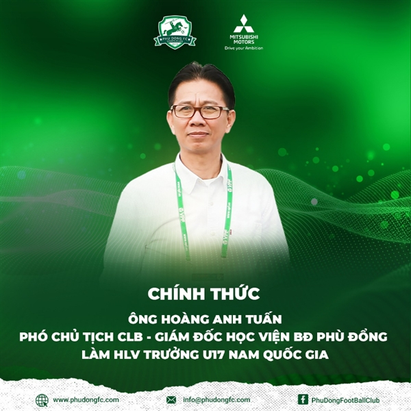 Huấn luyện viên Hoàng Anh Tuấn trở lại công tác đào tạo trẻ