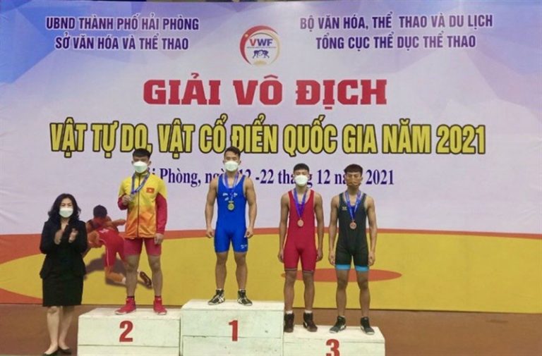 Đoàn Quân đứng đầu giải vô địch Vật tự do, Vật cổ điển quốc gia năm 2021