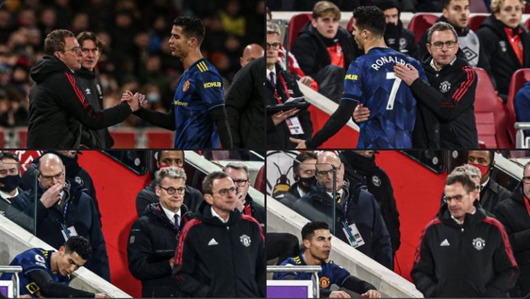 Ronaldo nổi giận vì bị huấn luyện viên Rangnick thay khỏi sân sớm