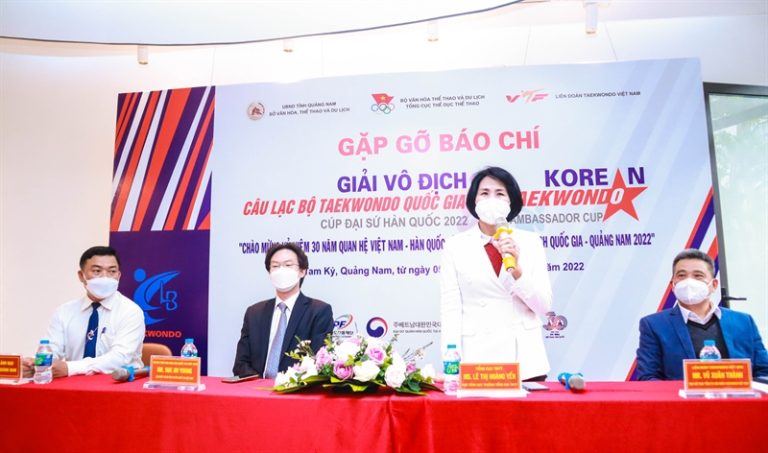 Hơn 1.000 vận động viên tham dự giải vô địch các Câu lạc bộ Taekwondo quốc gia – Cúp Đại sứ Hàn Quốc 2022
