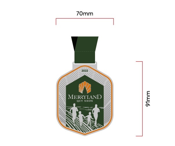 Ban Tổ chức giải chạy MerryLand Quy Nhơn Run 2022 công bố mẫu huy chương
