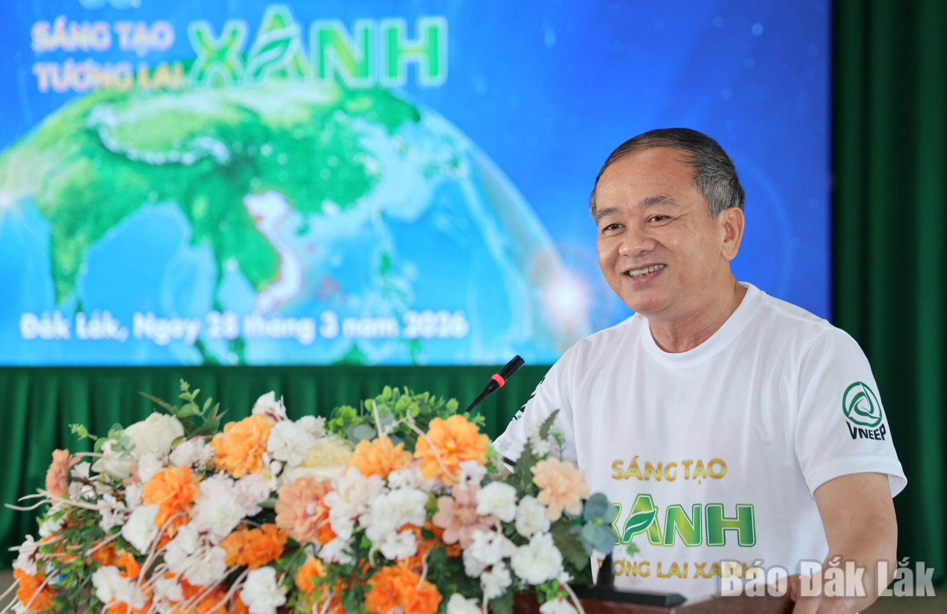 Ông Mai Mạnh Toàn, Phó Giám đốc Sở Công Thương phát biểu tại lễ phát động.