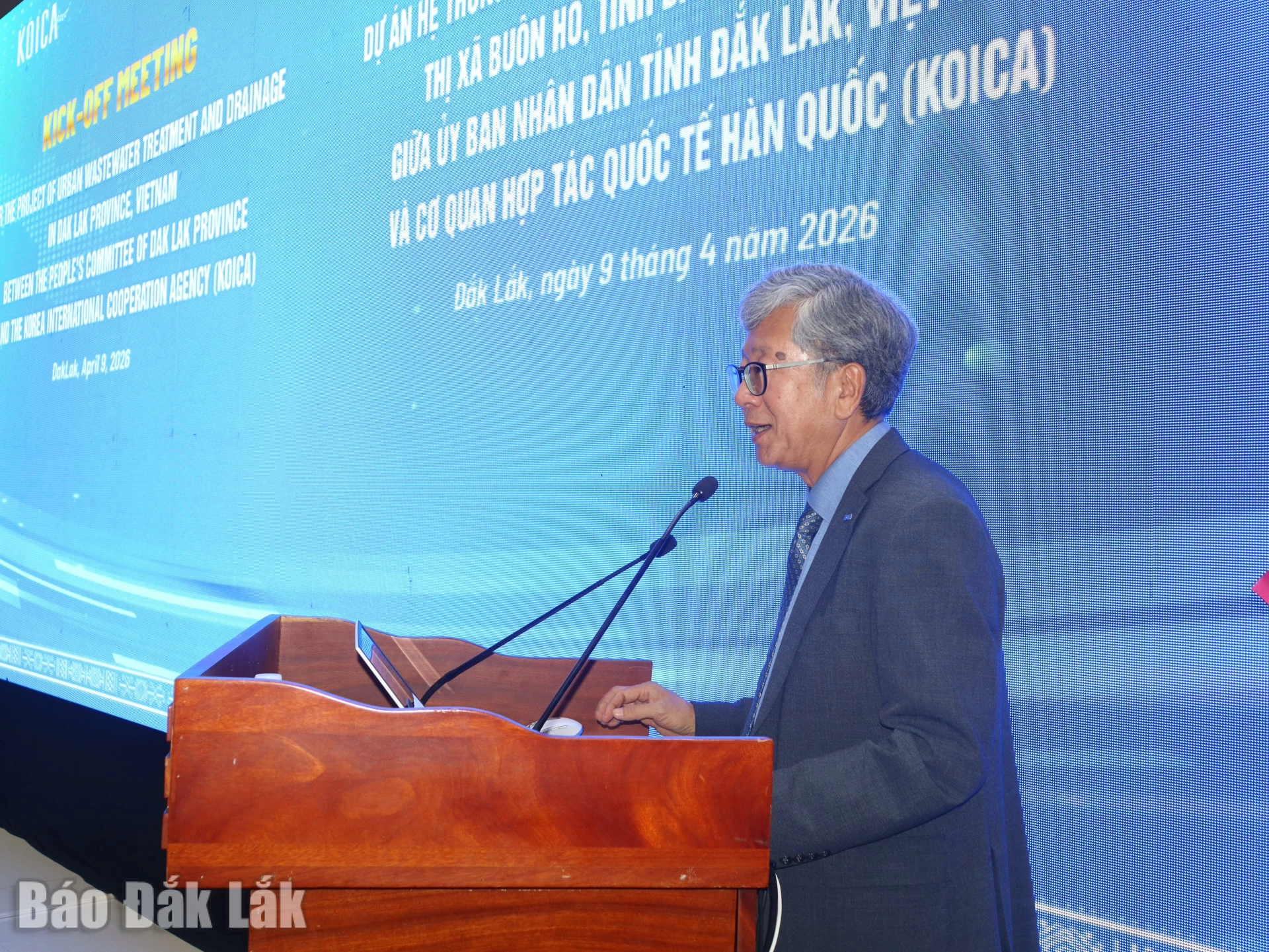 Ông Lee Byung Hwa, Giám đốc Quốc gia, Văn phòng KOICA Việt Nam phát biểu tại buổi lễ.