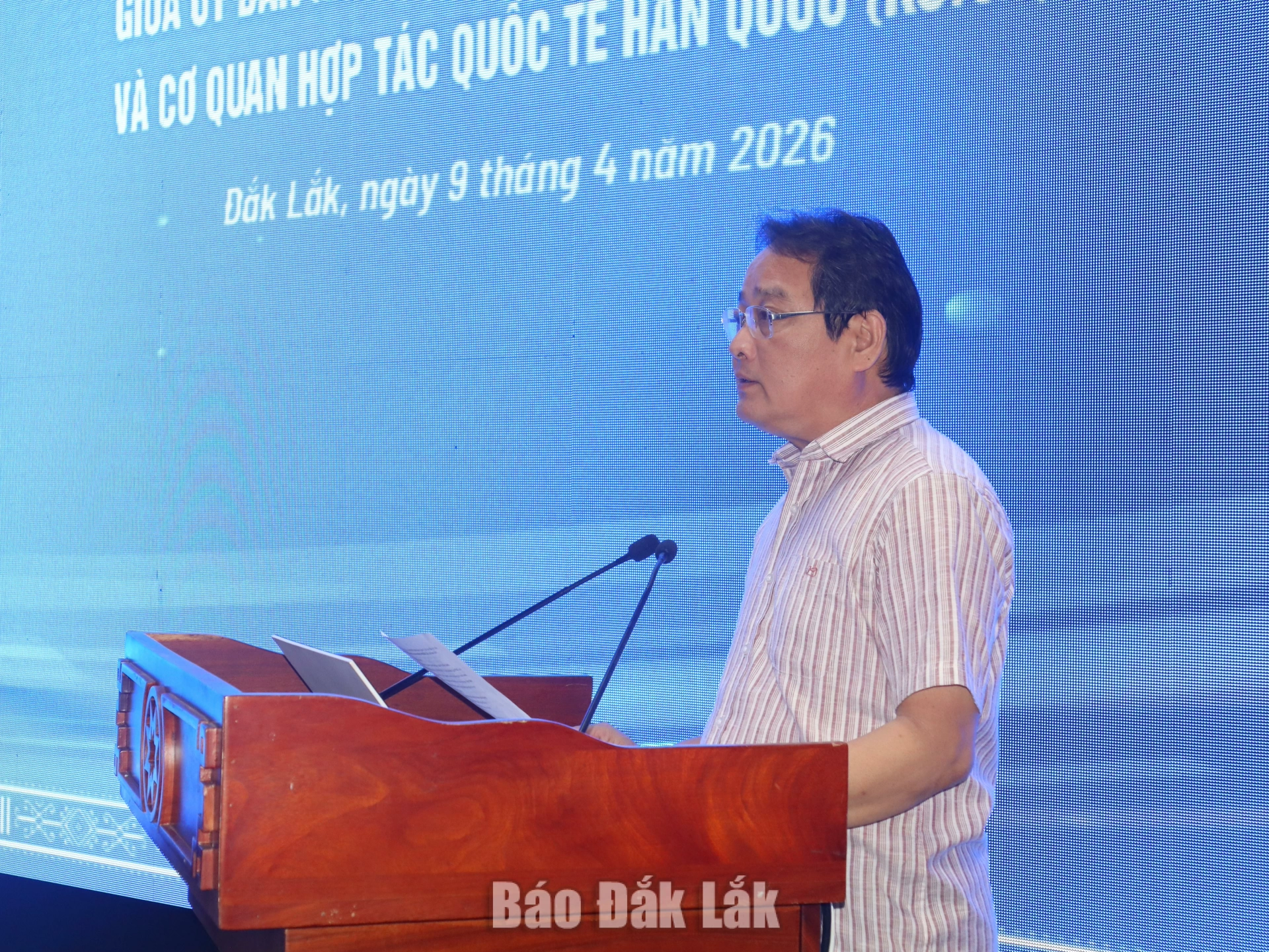 Ông Nguyễn Quốc Đồng, Giám đốc Ban Quản lý dự án đầu tư xây dựng công trình dân dụng và công nghiệp tỉnh Đắk Lắk cam kết triển khai dự án đúng quy định, tiến độ.