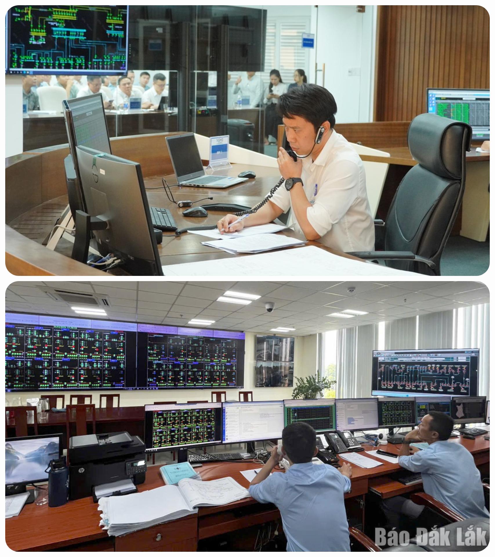PC Đắk Lắk tham gia diễn tập xử lý sự cố, sẵn sàng bảo đảm cấp điện mùa khô năm 2026 2 Các điều độ viên của CSO và PC Đắk Lắk phối hợp xử lý tình huống sự cố giả định trong phương án diễn tập.