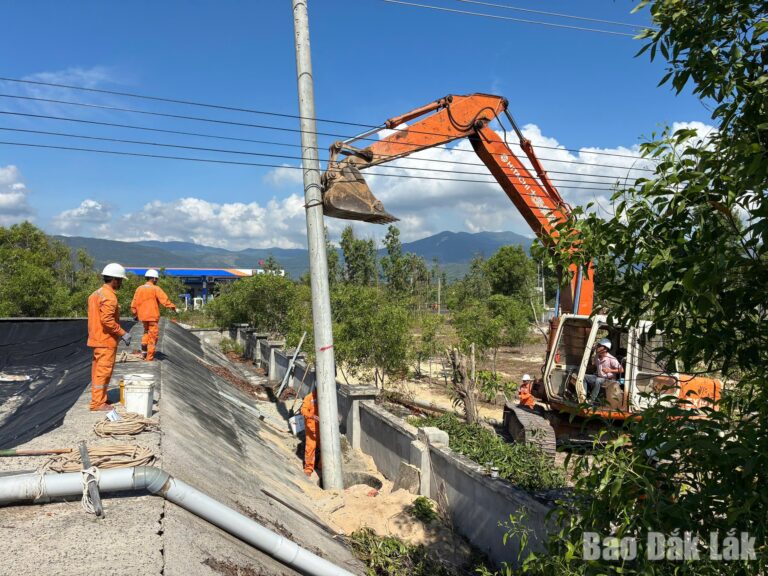 Điện lực Đắk Lắk diễn tập ứng phó “sự cố kép” trong điều kiện địa hình khắc nghiệt