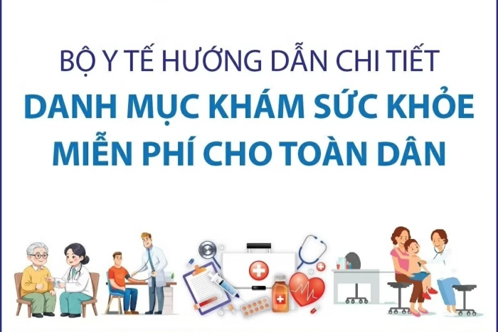 (Infographic) Bộ Y tế hướng dẫn chi tiết danh mục khám sức khỏe miễn phí cho toàn dân