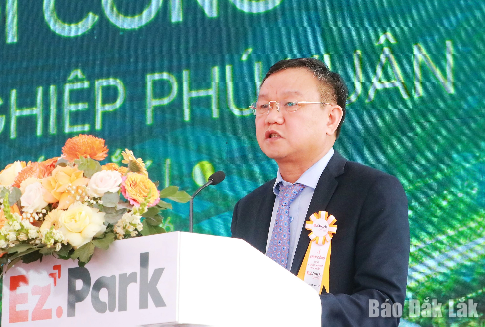 Khởi công Khu công nghiệp Phú Xuân quy mô hơn 2.400 tỷ đồng 3 Phó Chủ tịch UBND tỉnh Đào Mỹ phát biểu tại Lễ Khởi công.