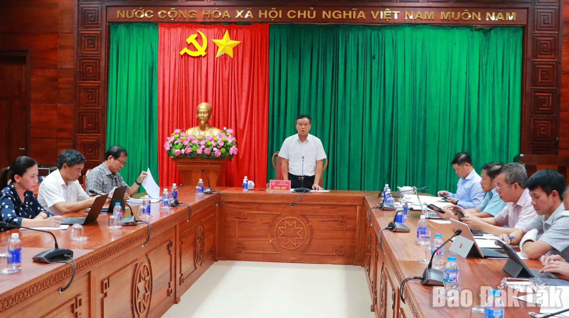 Phó Chủ tịch UBND tỉnh Đào Mỹ chủ trì buổi làm việc với các sở, ngành, địa phương về tình hình quản lý, đầu tư và hoạt động của các cụm công nghiệp.