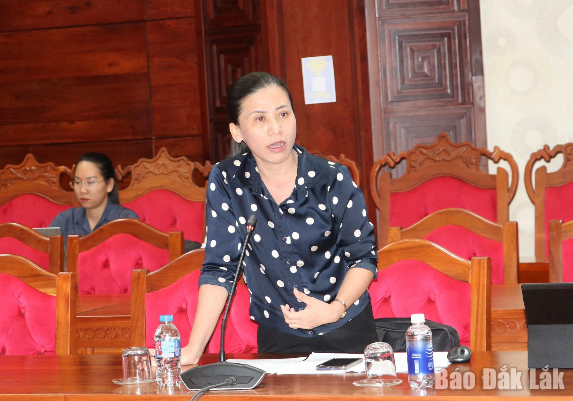Đại diện Sở Công thương báo cáo về hiện trạng các cụm công nghiệp.