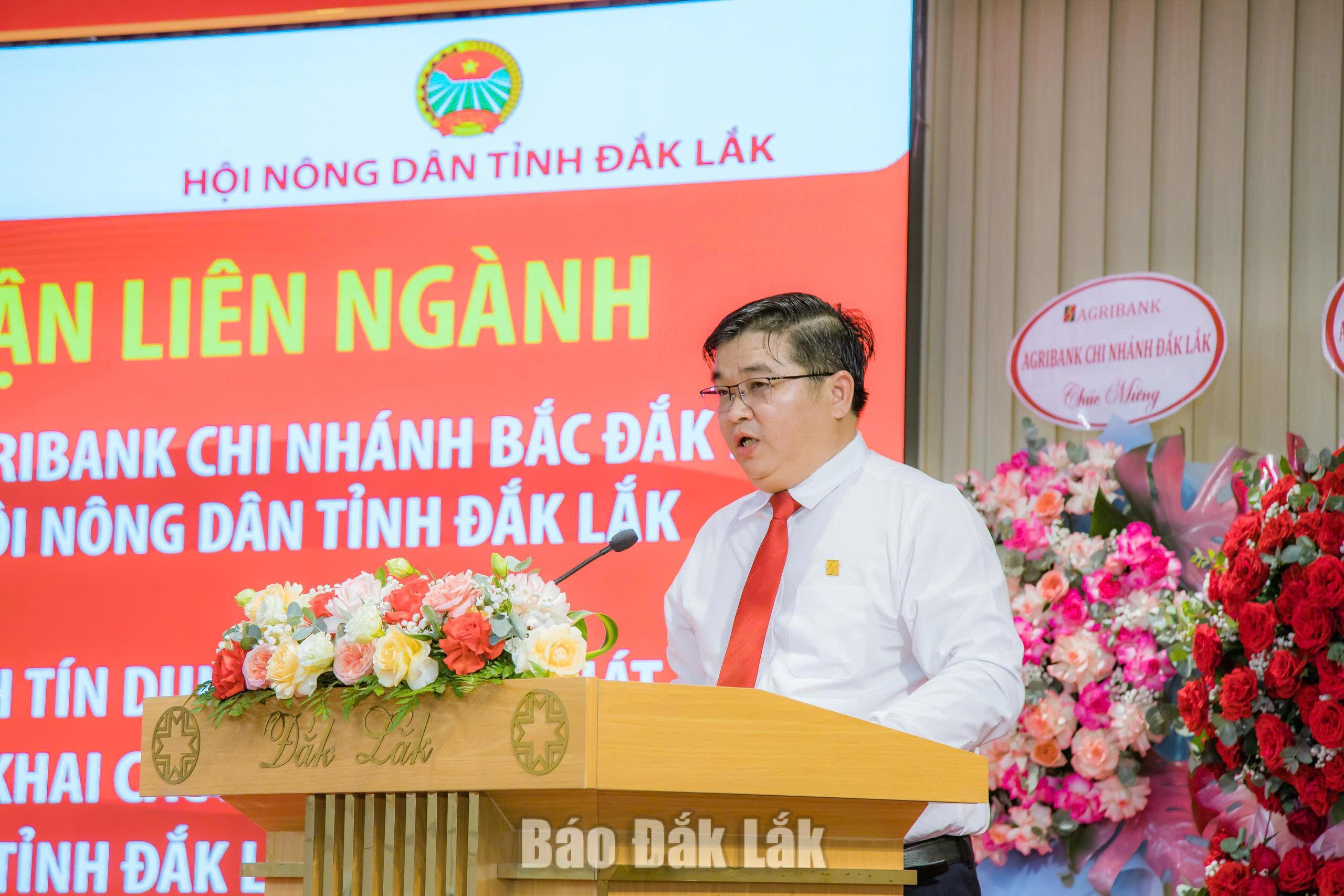 Trương Văn Vũ, Phó Giám đốc Agribank Chi nhánh Phú Yên, phát biểu tại chương trình.