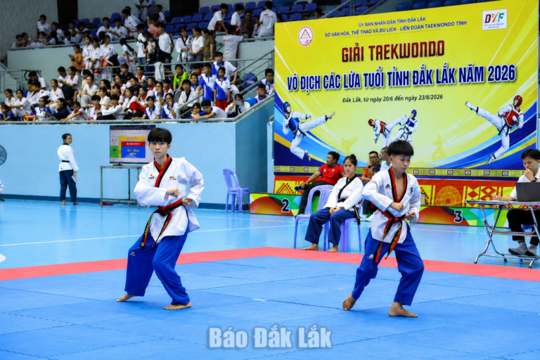 Khởi tranh Giải Taekwondo vô địch các lứa tuổi tỉnh Đắk Lắk năm 2026