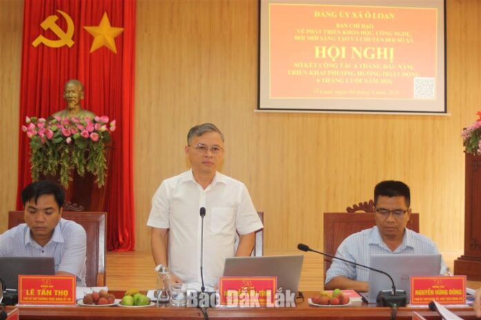 Xã Ô Loan sơ kết công tác phát triển khoa Xã Ô Loan sơ kết công tác phát triển khoa học, công nghệ và chuyển đổi số 6 tháng đầu năm 2026