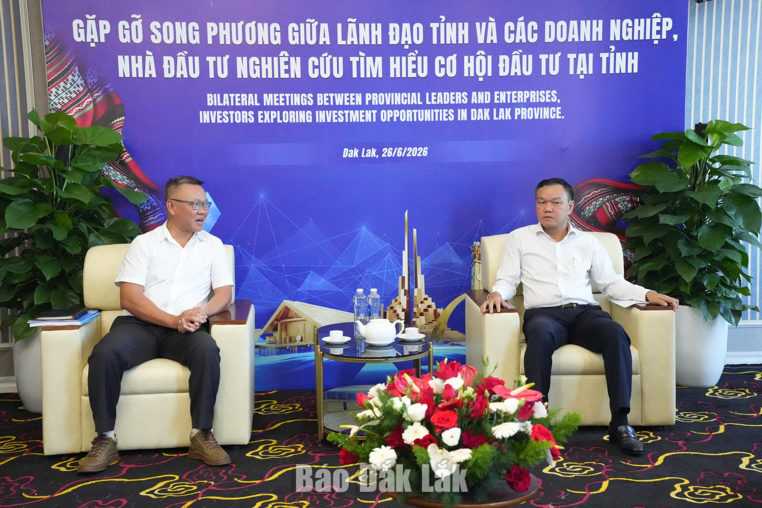 Phó Chủ tịch UBND tỉnh Đào Mỹ đã tiếp Công ty cổ phần Giải pháp Năng lượng gió HBRE.