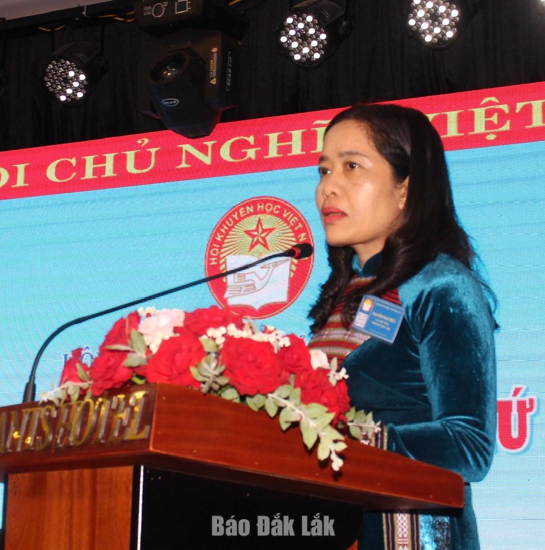 Đại hội đại biểu Hội Khuyến học tỉnh Đắk Lắk lần thứ I, nhiệm kỳ 2026 - 2031 5 Tỉnh ủy viên, Giám đốc Sở GD-ĐT Lê Thị Thanh Xuân phát biểu chỉ đạo đại hội.
