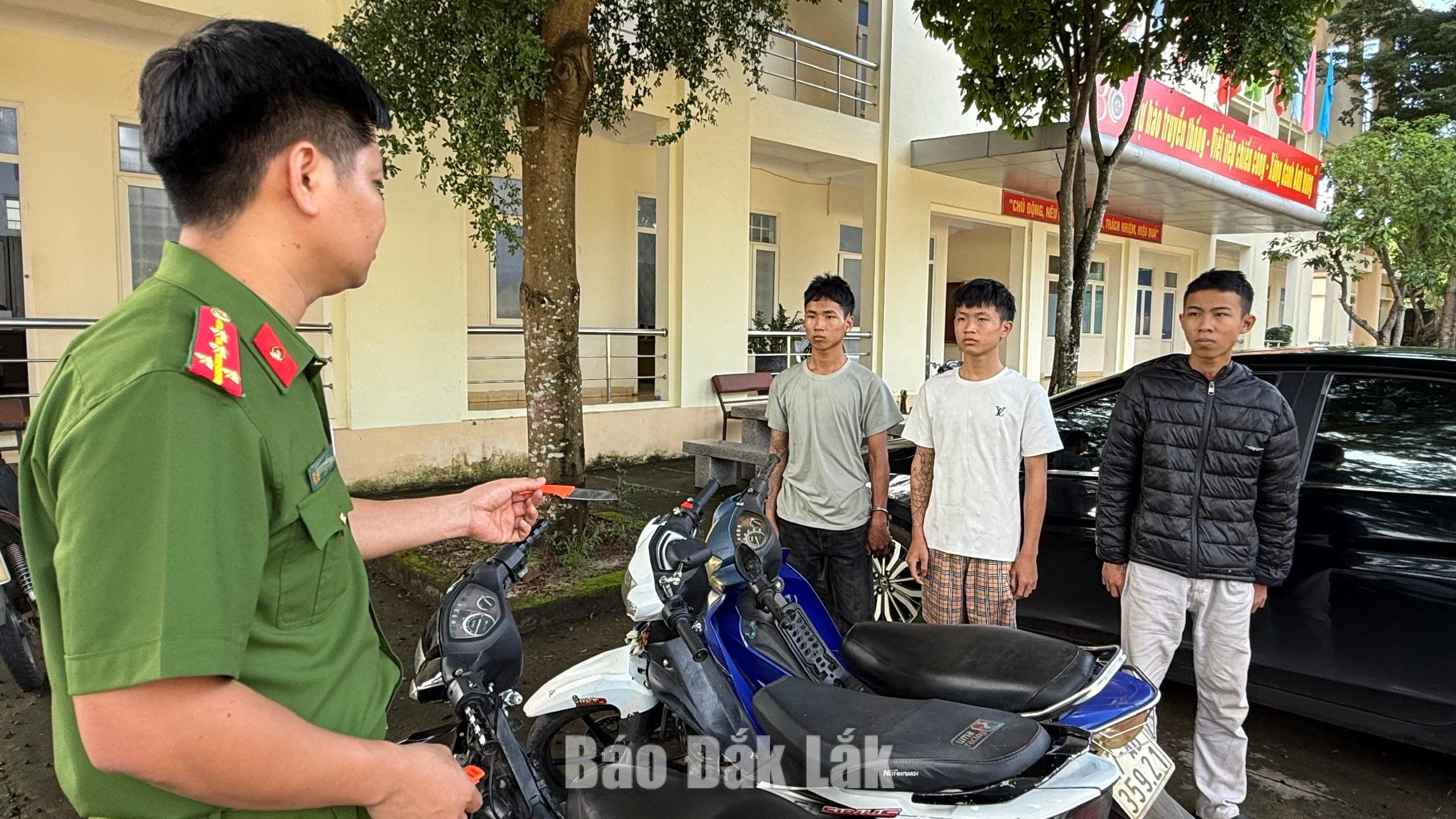 Các đối tượng tham gia cướp tài sản vị bắt giữ.
