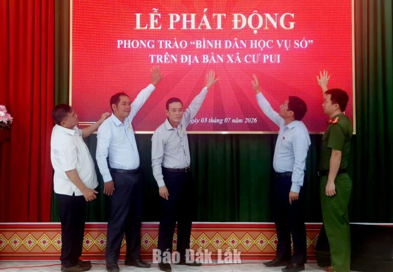 Cư Pui phát động Phong trào Bình dân học vụ số năm 2026