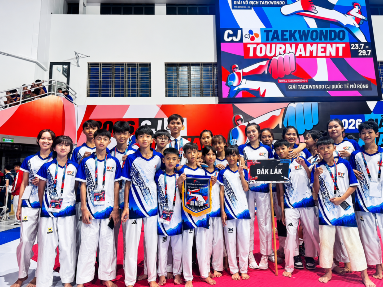 Đắk Lắk đoạt 5 huy chương tại Giải vô địch Taekwondo trẻ quốc gia 2026