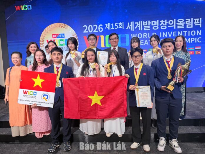 Học sinh Đắk Lắk đoạt 2 Huy chương Vàng tại Olympic Phát minh và Sáng chế thế giới 2026