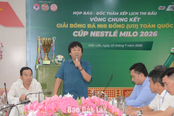 Họp báo Vòng chung kết Giải bóng đá Nhi đồng (U11) toàn quốc Cúp Nestlé MILO 2026