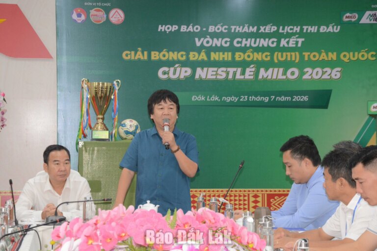 Họp báo Vòng chung kết Giải bóng đá Nhi đồng (U11) toàn quốc Cúp Nestlé MILO 2026