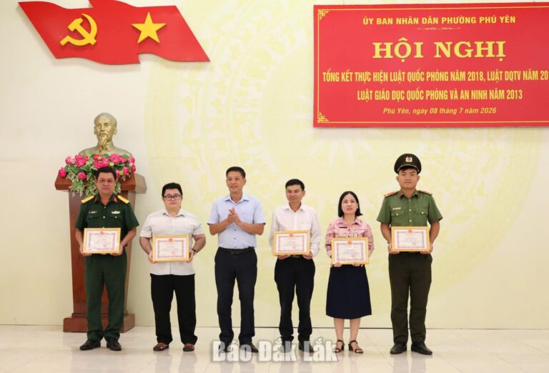 Phường Phú Yên tổng kết thực hiện các luật về quốc phòng, an ninh