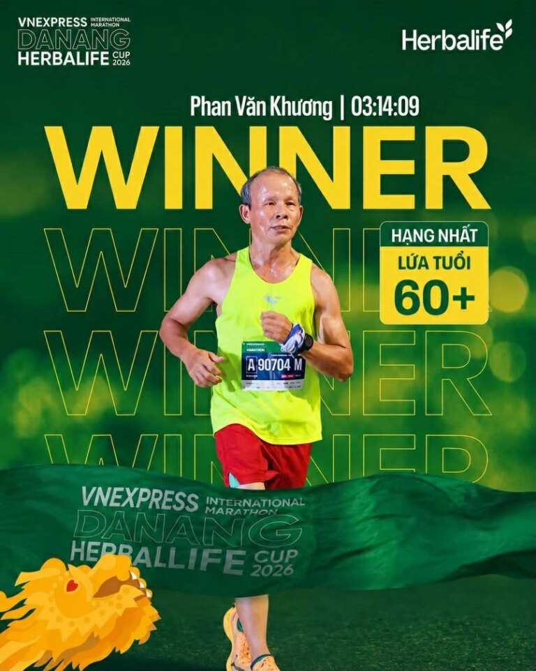 Runners Đắk Lắk giành hai giải Nhất, một giải Ba tại Marathon Danang Herbalife Cup 2026