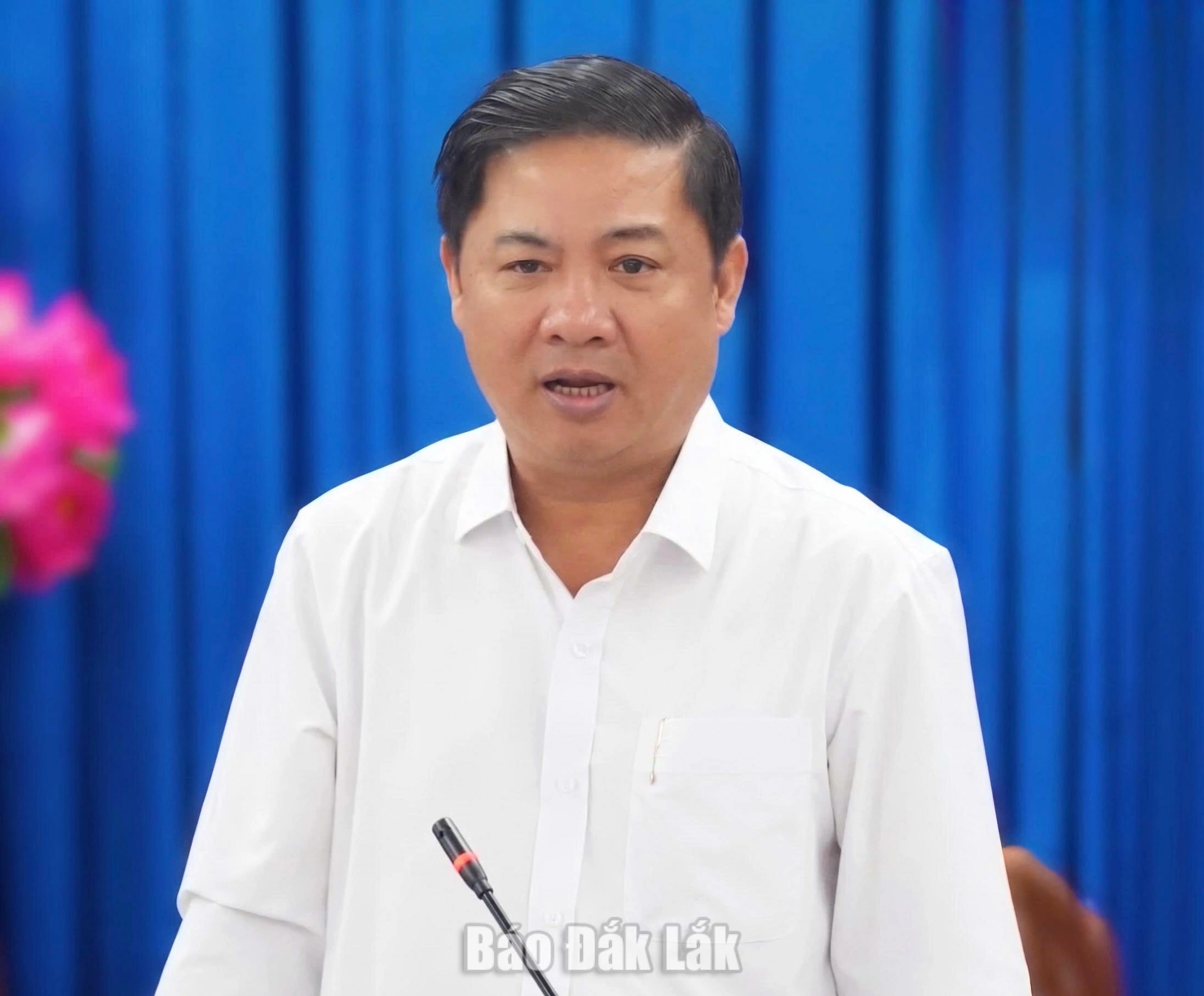 Đồng chí Lương Nguyễn Minh Triết, Ủy viên Trung ương Đảng, Bí thư Tỉnh ủy, Trưởng Đoàn ĐBQH tỉnh kết luận buổi làm việc.