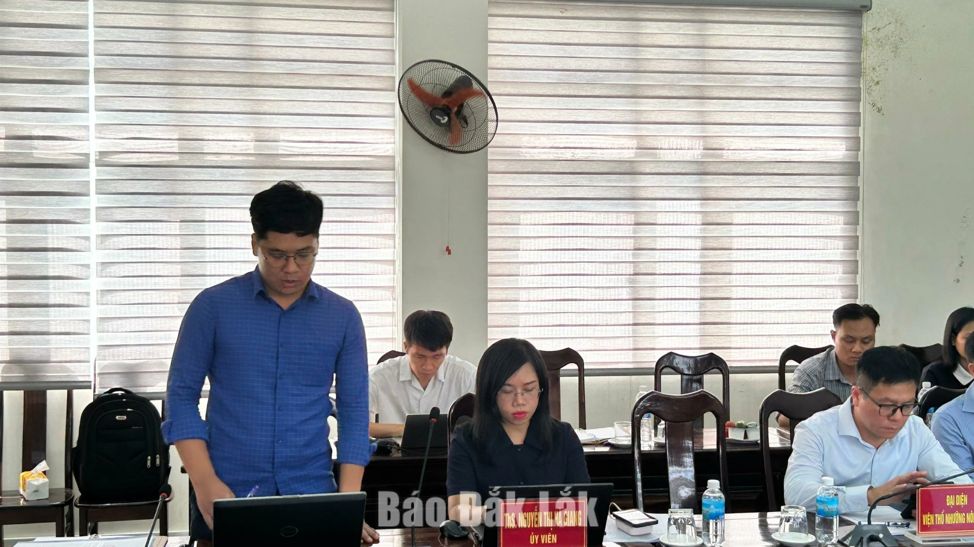Nghiệm thu nhiệm vụ khoa học về chỉ dẫn địa lý sản phẩm cá chình bông Phú Yên 2 Thạc sỹ Nguyễn Đức Trung, chủ nhiệm đề tài báo cáo kết quả thực hiện nhiệm vụ.
