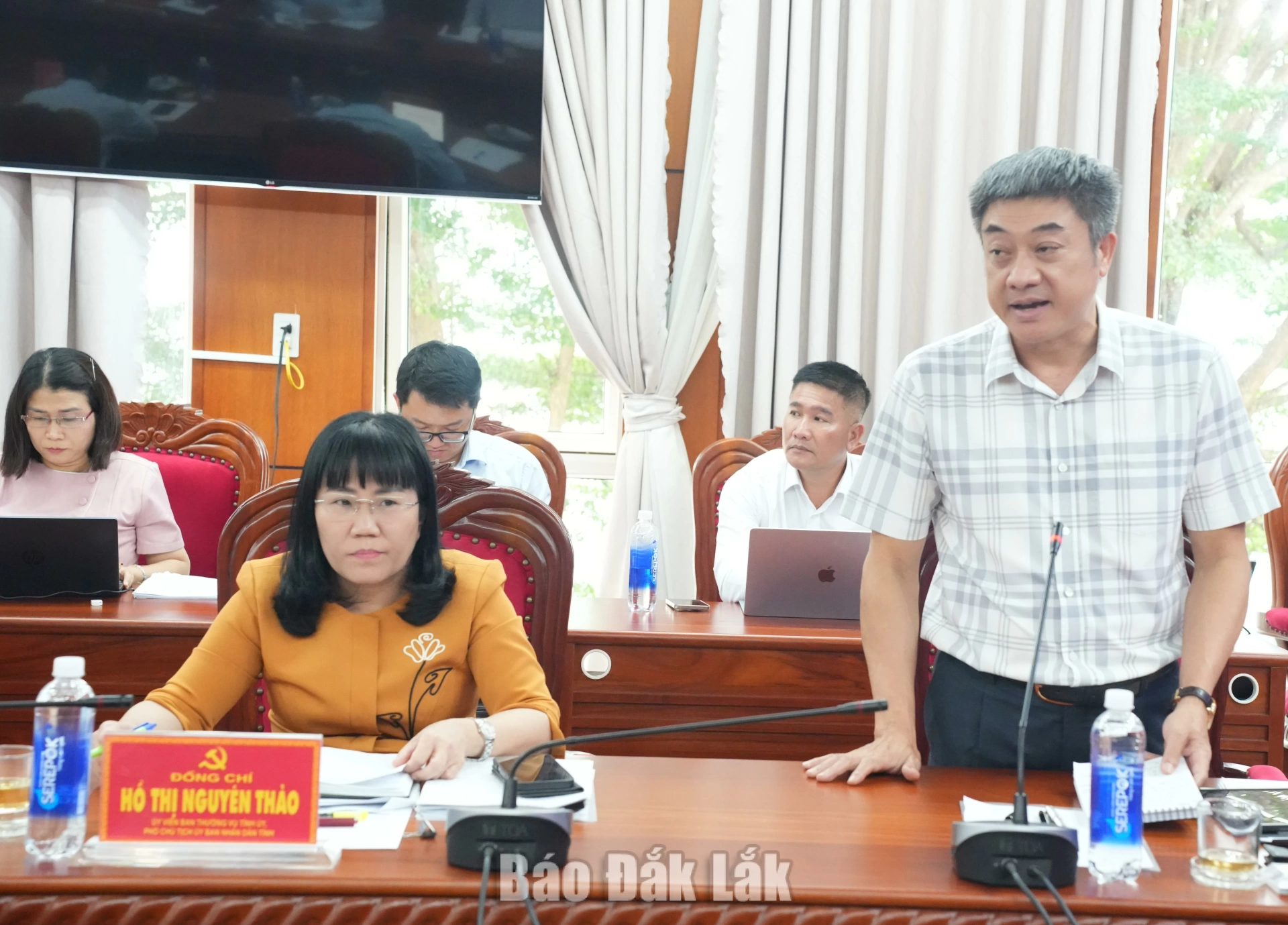 Đẩy nhanh chuyển đổi số, phát huy vai trò động lực của khoa học, công nghệ 2 Đồng chí Từ Thái Giang, Ủy viên Ban Thường vụ Tỉnh ủy, Phó Chủ tịch Thường trực HĐND tỉnh phát biểu tại buổi làm việc.