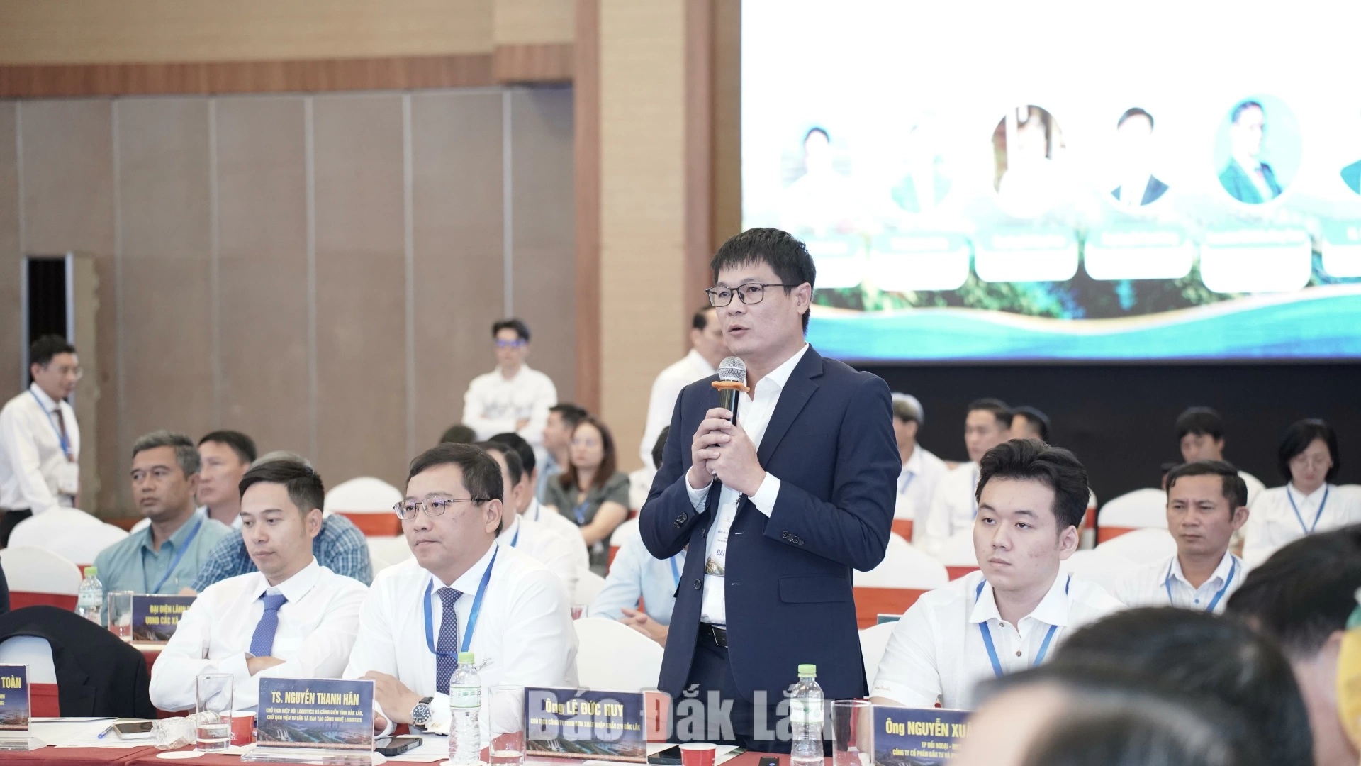 Ông Lê Đức Huy, Chủ tịch Hội đồng thành viên Simexco Daklak phát biểu ý kiến tại hội thảo. Ảnh: Vạn Tiếp