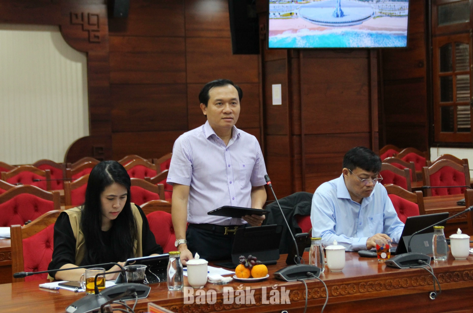 Lãnh đạo UBND tỉnh Đắk Lắk làm việc với Viettel Đắk Lắk 2 Đồng chí Bùi Thanh Toàn, Ủy veien Ban thường vụ Tỉnh ủy, Giám đốc Sở Khoa học và Công nghệ thông tin về các nội dung