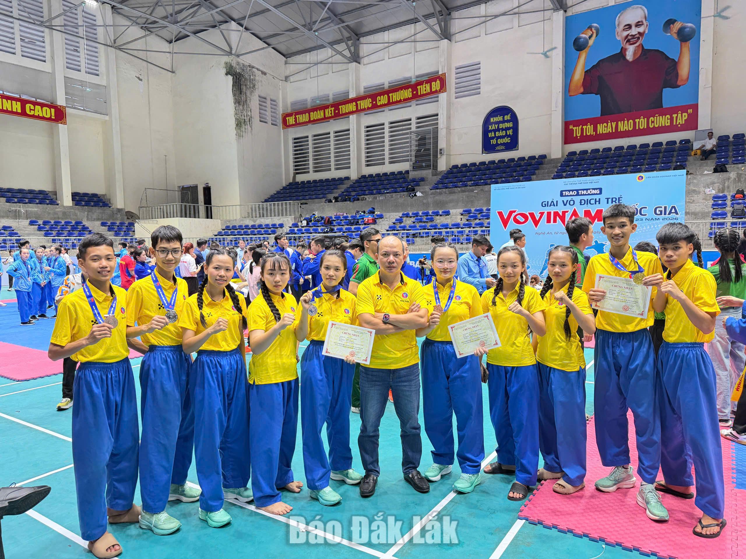 Vovinam Đắk Lắk đạt thành tích xuất sắc Giải vô địch trẻ Vovinam quốc gia năm 2026 2 Đội tuyển Vovinam Đắk Lắk tham gia giải với 11 VĐV trẻ