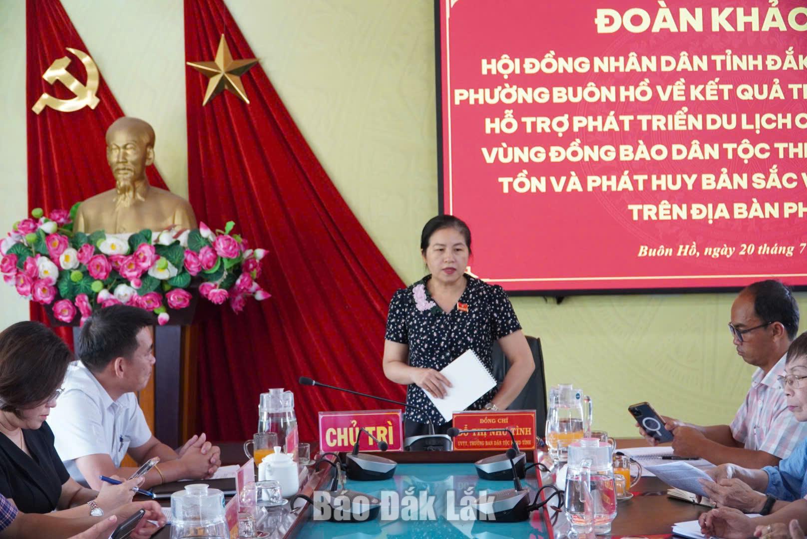 Khảo sát tình hình phát triển du lịch cộng đồng tại phường Buôn Hồ 4 tt