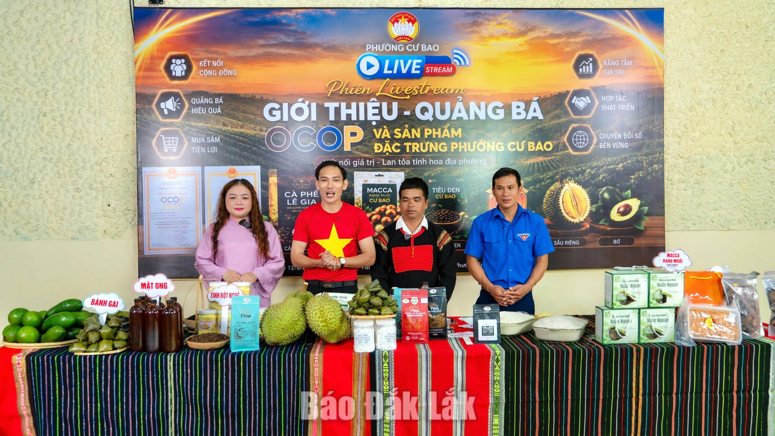 Cư Bao livestream bán hàng và giới thiệu sản phẩm nông nghiệp 1 Phiên livestream bán hàng và giới thiệu sản phẩm nông nghiệp đặc trưng của phường Cư Bao