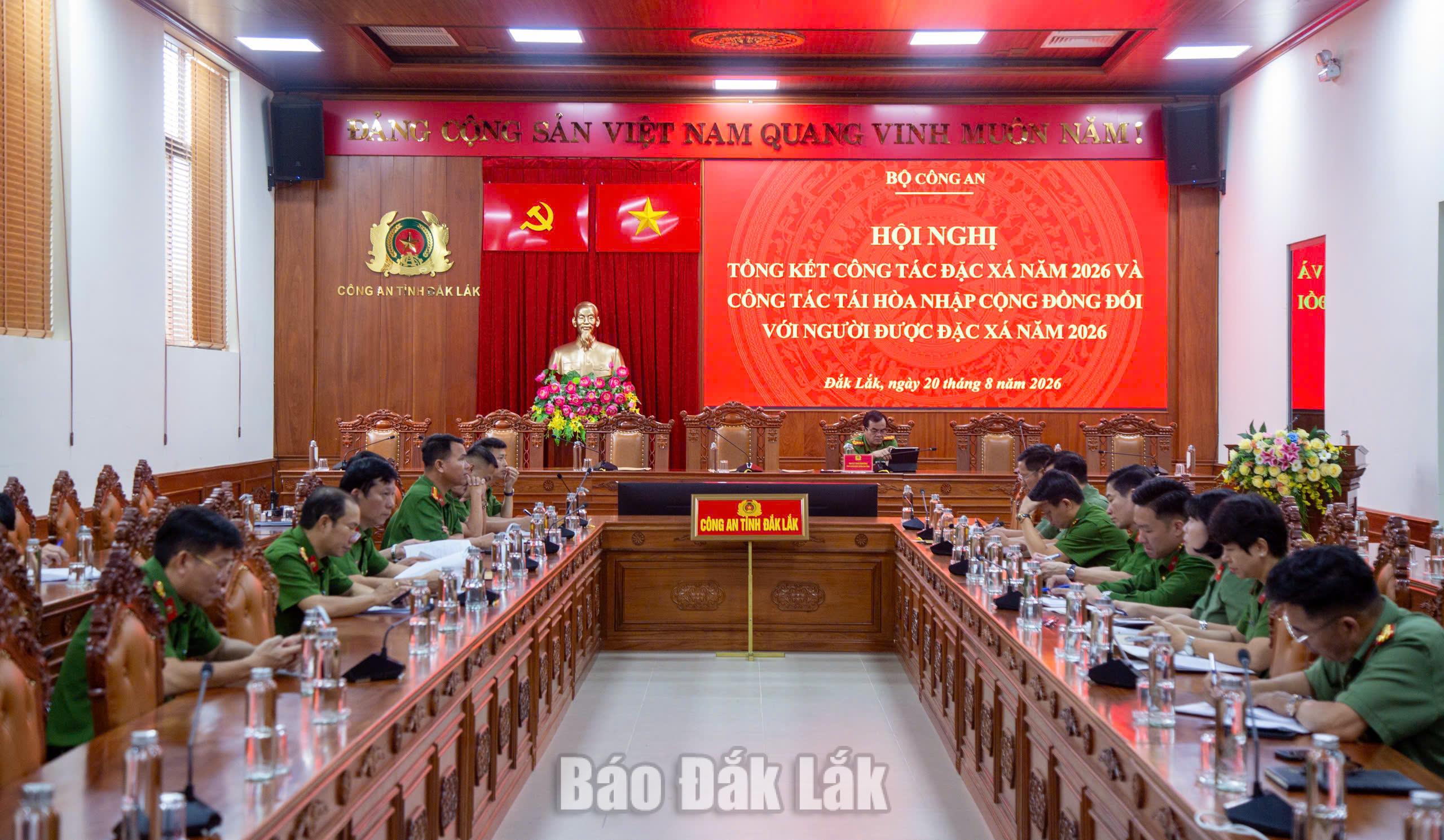 Quang cảnh hội nghị tại điểm cầu Đắk Lắk.