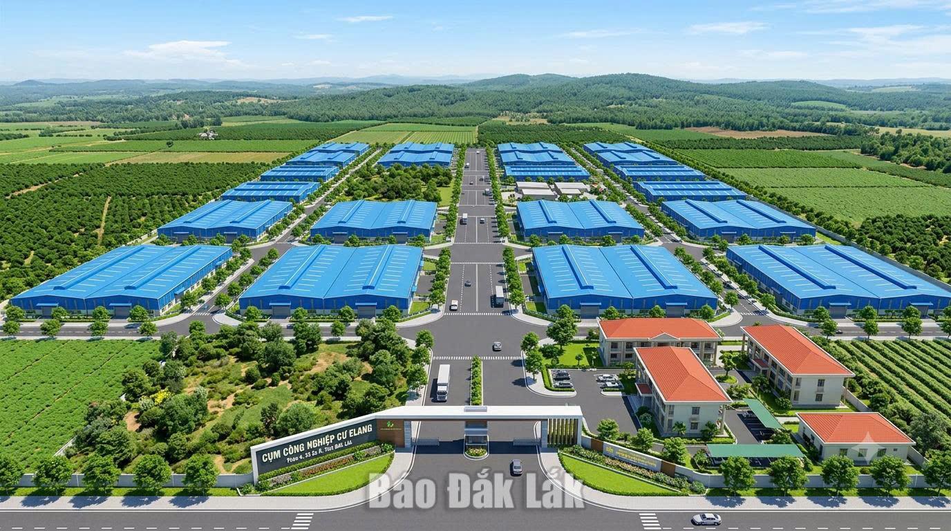 Xã Ea Ô: Tổ chức ký kết các Biên bản ghi nhớ hợp tác đầu tư vào Cụm công nghiệp Cư Elang 2 Phối cảnh Cụm công nghiệp Cư Elang (xã Ea Ô).