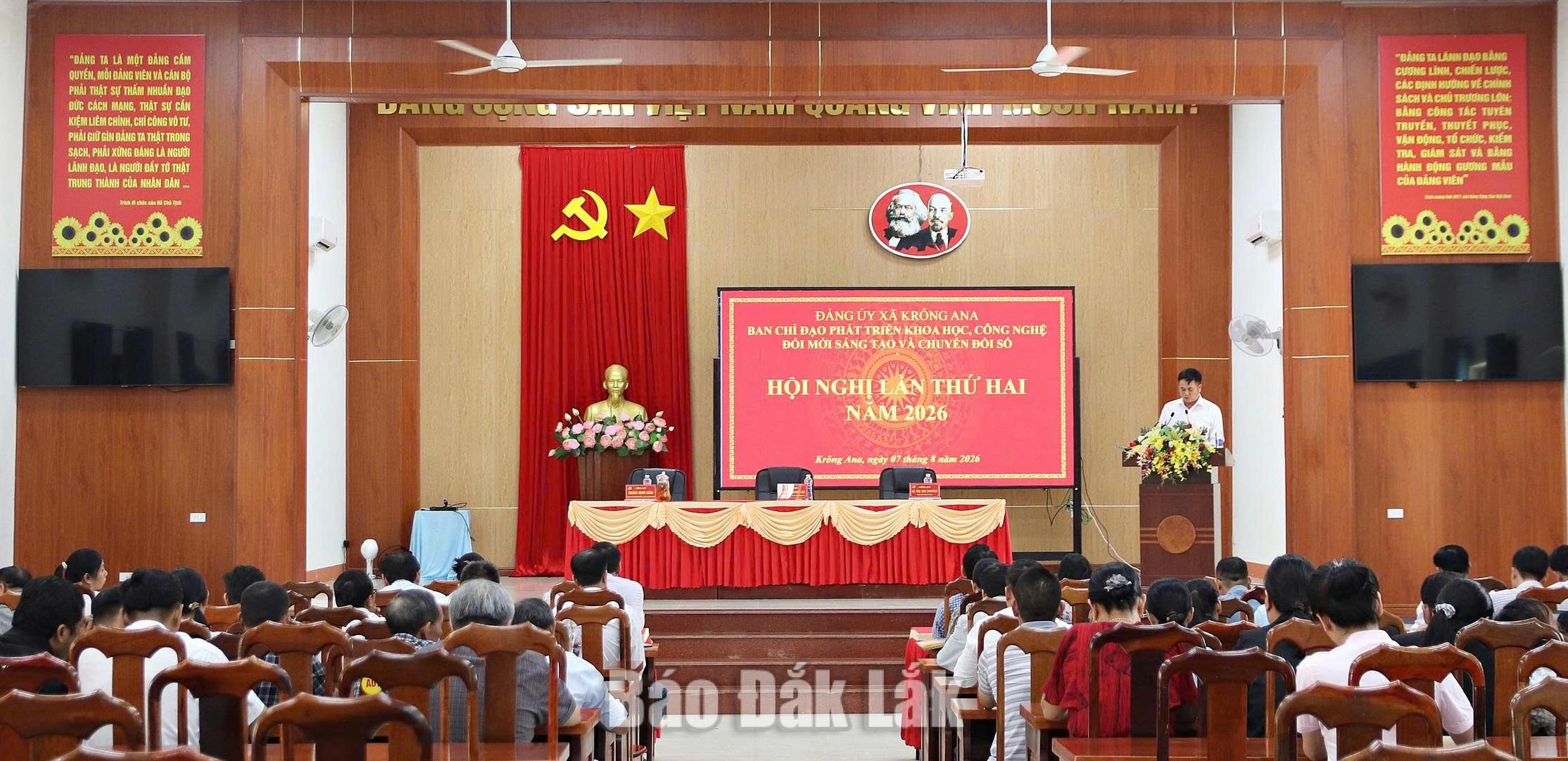 Xã Krông Ana: Hơn 91% hồ sơ hành chính được giải quyết trước hạn 1 Toàn cảnh hội nghị.