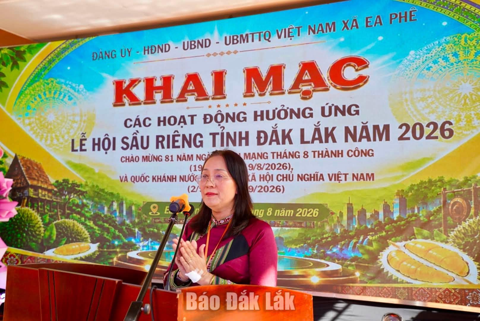 Chủ tịch UBND xã Ea Phê Nguyễn Thị Kim Oanh 