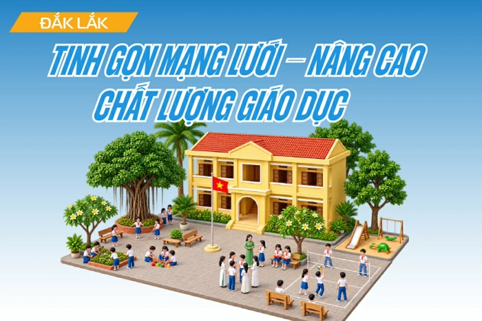 (Infographic) Đắk Lắk: Tinh gọn mạng lưới – Nâng cao chất lượng giáo dục 