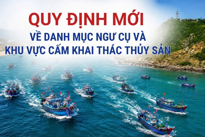 (Infographic) Quy định mới về danh mục ngư cụ và khu vực cấm khai thác thủy sản