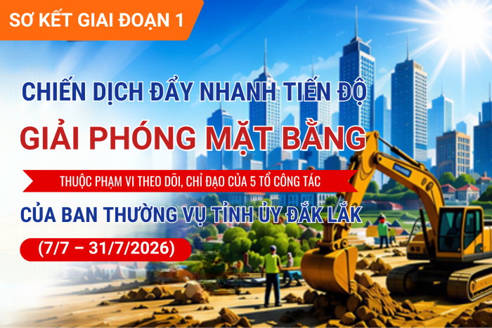 (Infographic) Sơ kết giai đoạn 1 Chiến dịch đẩy nhanh tiến độ giải phóng mặt bằng thuộc phạm vi theo dõi, chỉ đạo của 5 Tổ công tác của Ban Thường vụ Tỉnh ủy