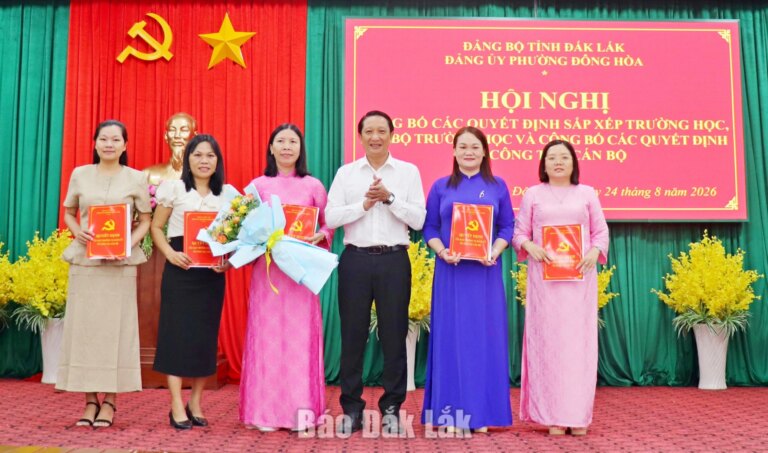 Phường Đông Hòa còn 4 đơn vị trường học sau sắp xếp