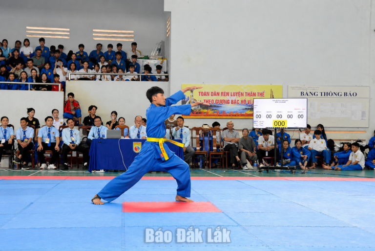 Trên 450 vận động viên tranh tài môn Vovinam trong chương trình Đại hội Thể dục thể thao tỉnh.