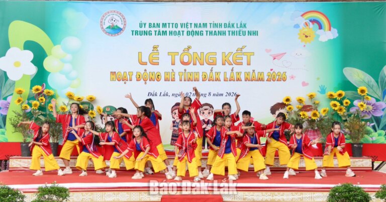 Trung tâm Hoạt động Thanh thiếu nhi tỉnh tổng kết hoạt động hè năm 2026