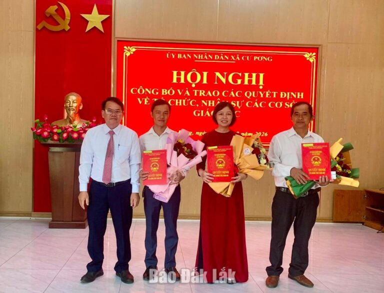 Xã Cư Pơng còn 4 cơ sở giáo dục sau sắp xếp