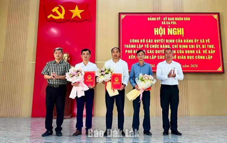 Xã Ea Păl còn 4 cơ sở giáo dục công lập sau sắp xếp