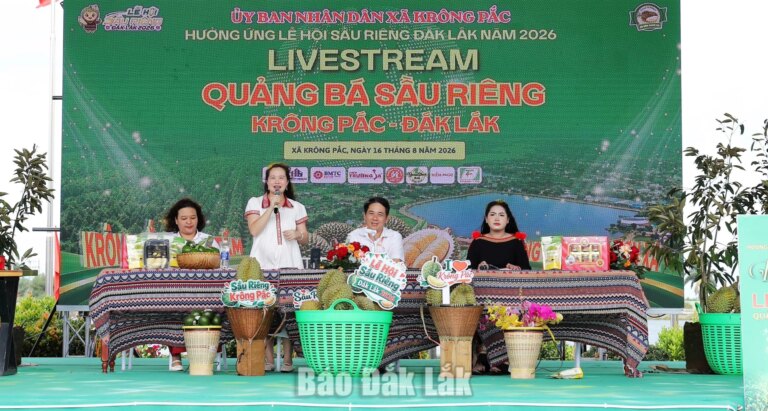 Xã Krông Pắc: Hơn 2 tấn sầu riêng được bán trong phiên livestream